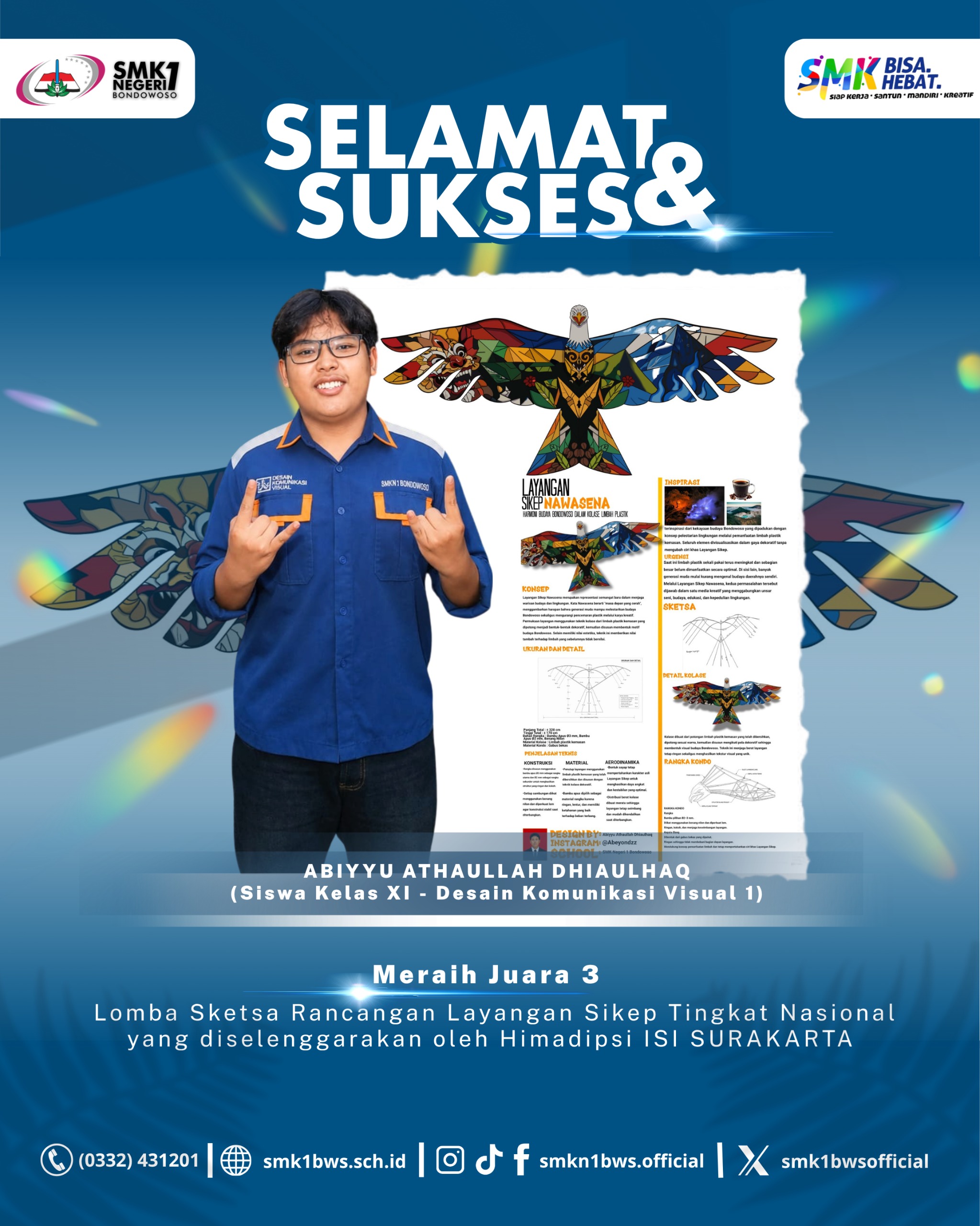 Lomba Sketsa Rancangan Layangan Sikep Tingkat Nasional yang diselenggarakan oleh Himadipsi ISI SURAKARTA